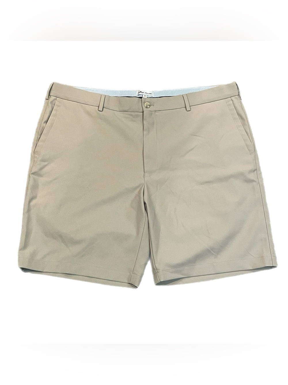 Peter Millar Salem Shorts Mens 40x9 Beige Chino Performance Wicking Golf Casual